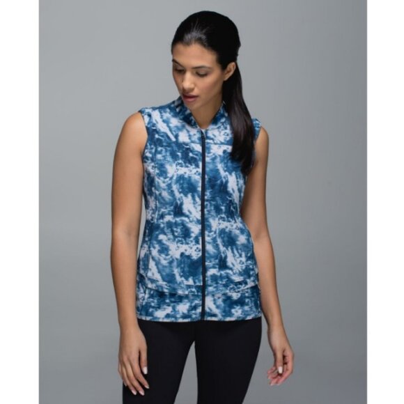 lululemon athletica Jackets & Blazers - Lululemon Light Speed Vest Sea Side Silver Fox Alberta Lake Blue | Size 6